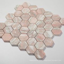 Norway Hexagon Marble Mosaic Pink Hexagon Mosaic Tiles